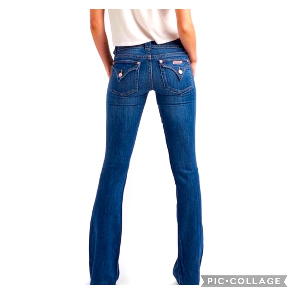 Hudson Jeans Collin Flaps Womens 28 Flare Signature Blue Jeans.